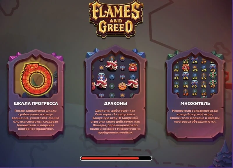 Flames and Greed - načítací obrazovka